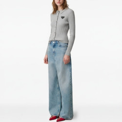 PRADA 프라다 카라 가디건