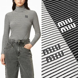 MIUMIU 미우미우 단가라 양기모 목폴라