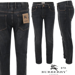 BURBERRY 버버리 기마 스틸 흑청 슬림 일자진