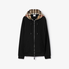 BURBERRY 버버리 008 체크 코튼 블렌드 후드집업