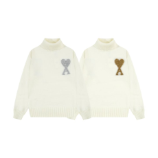 AMI 아미 8149 빅 하트 캡슐 컬렉션 터틀넥 니트 　