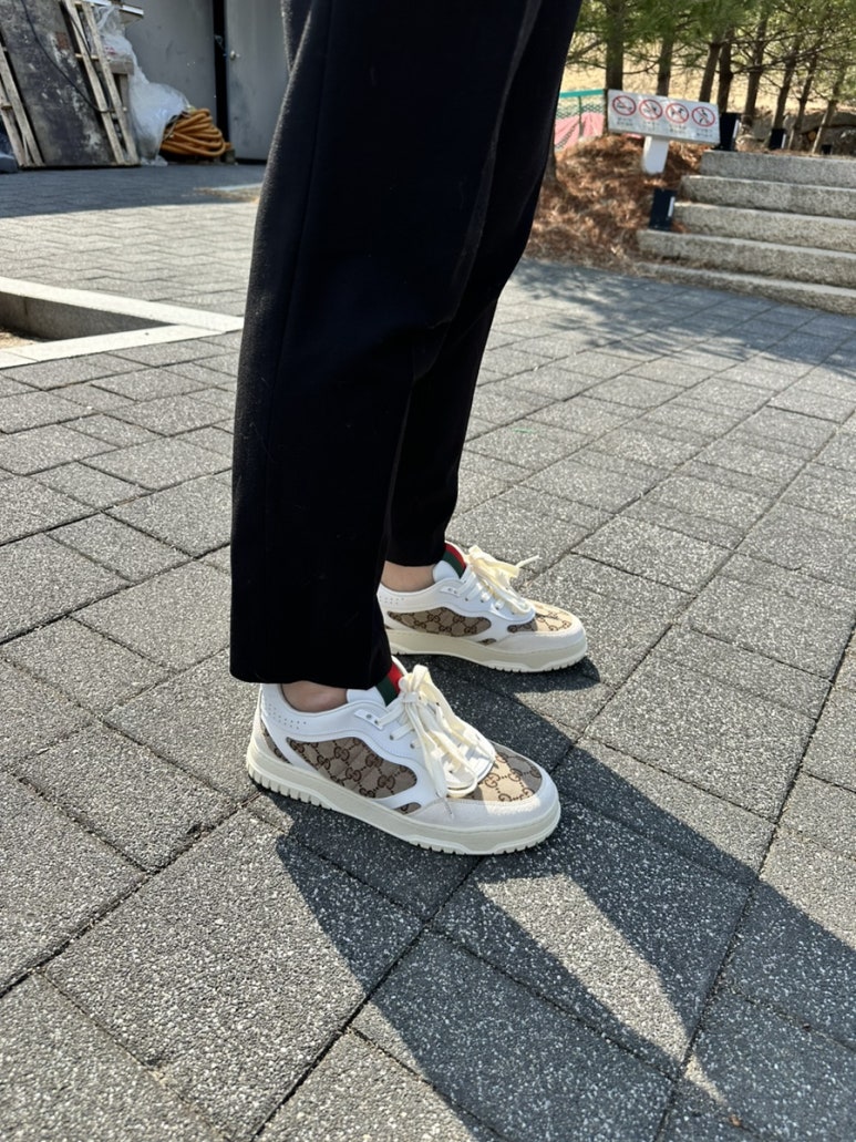 ●구찌 리웹 베이지 에보니 스니커즈●