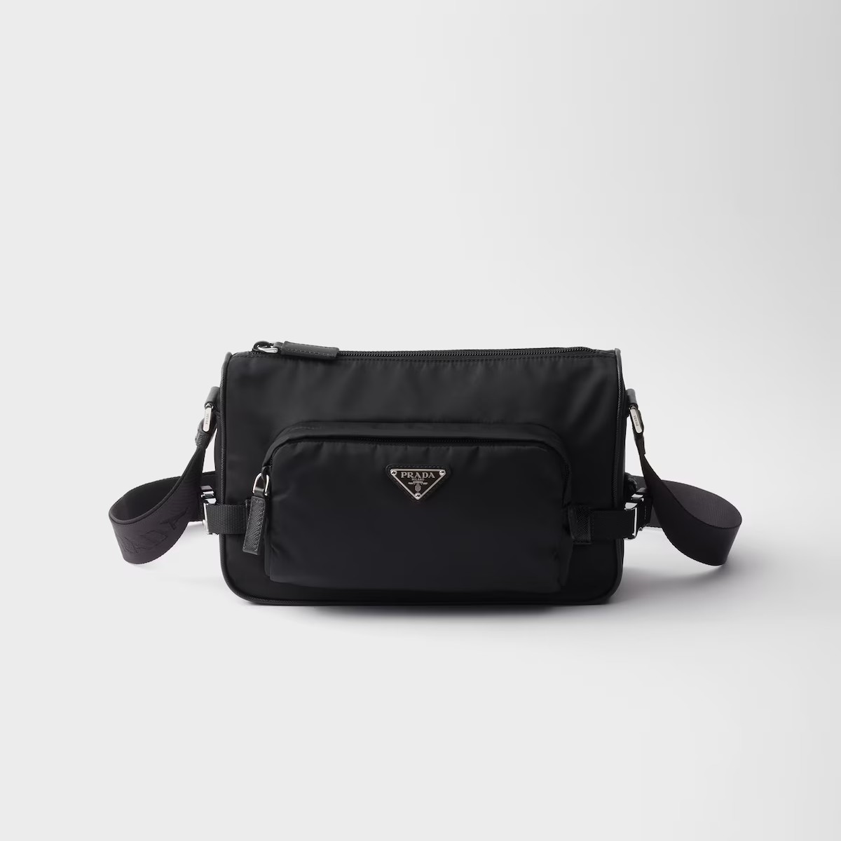 ●실사● 프라다 리나일론 및 사피아노 가죽 숄더 백