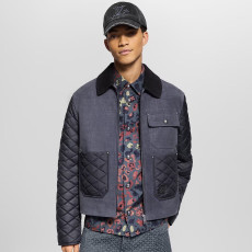 LOUIS VUITTON 루이비통 F018 믹스 레더 워크웨어 블루종 자켓