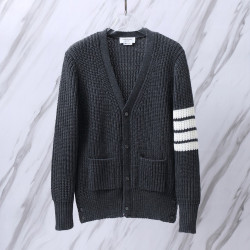 THOM BROWNE 톰브라운 사선 스트라이프 브이넥 가디건