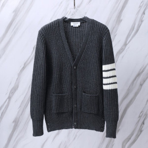 THOM BROWNE 톰브라운 사선 스트라이프 브이넥 가디건