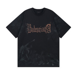 BALENCIAGA 발렌시아가 23122 헤비 메탈 로고 워싱 반팔