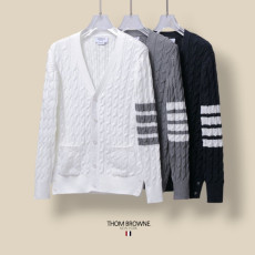 THOM BROWNE 톰브라운 케이블 브이넥 가디건