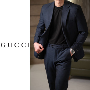 GUCCI 구찌 에메랄드 네이비 정장 세트