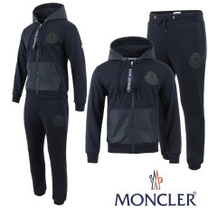MONCLER 몽클레어 빅로고 배색 후드집업 셋업