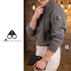 MOOSE KNUCKLES 무스너클 제이브 케이블 헨리넥 3COLOR
