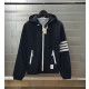 THOM BROWNE 톰브라운 립스탑 메시 4bar 후드 자켓