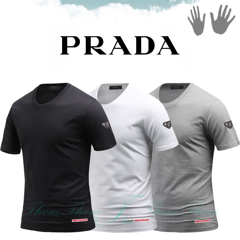 PRADA 프라다 패치 라운드 반팔