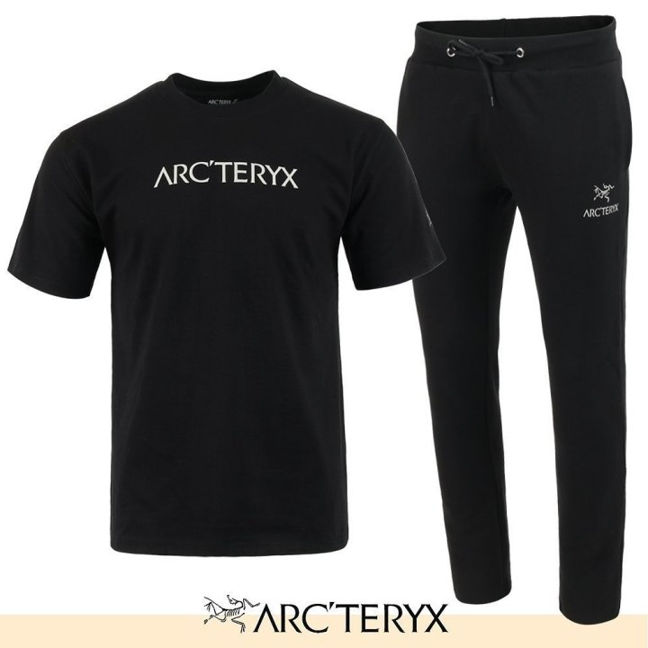 ARCTERYX 아크테릭스 레터링 로고 반팔 & 긴바지 셋업