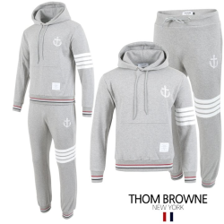 THOM BROWNE 톰브라운 4바 앵커 자수 후드 셋업