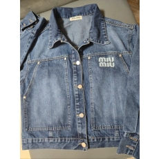 MIUMIU 미우미우 포플린 청자켓