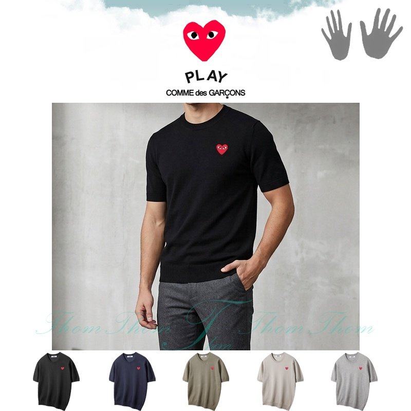 COMME DES GARCONS 꼼데가르송 쿨 라운드 반팔 니트