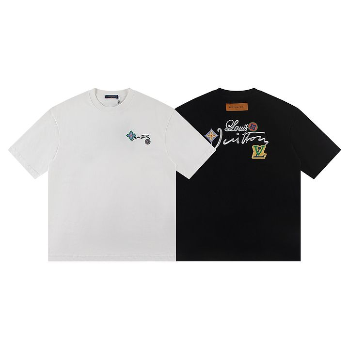 LOUIS VUITTON 루이비통 6410 엠브로이더드 시그니처 반팔