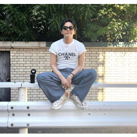 CHANEL 샤넬 클래식 메인로고 커플 반팔티