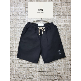 AMI 아미 블랙패치 린넨 하프팬츠 3COLOR