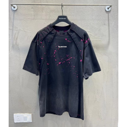 BALENCIAGA 발렌시아가 피그먼트 페인팅 자수  티셔츠 2COLOR