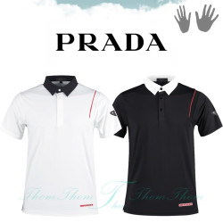 PRADA 프라다 라펠 카라 반팔