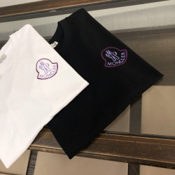 MONCLER 몽클레어 퍼플 오뚜기 로고 반팔 티셔츠